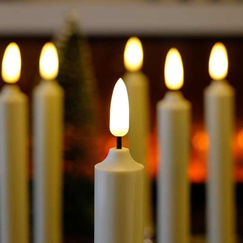 NONNO & ZGF 6PACK Flameless 8'' Window Candles +12 AA