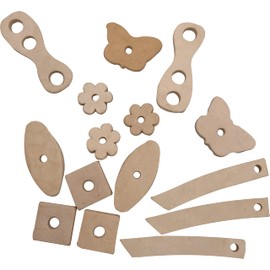 Mandarin Bird Toys 5158 Garden Knacks Leather Platter by M&M - USA Sourced Vegetable Tanned Leather Parts, Butterflies, Flowers, Long Strips, Ovals, Squares, Great for Sm Birds Budgies Parrotlets