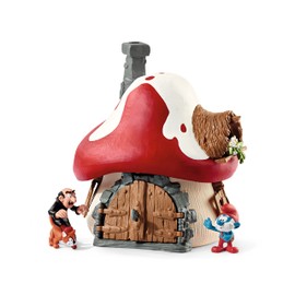 schleich 20803 Smurf House with 2 Figures, for Children from 3 Years, The Smurfs™ Play Set
