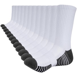 Lapulas Mens Socks 6 Pairs Thermal Sports Cotton Breathable Thick Cushioned Crew Socks Outdoor Running for Men Women