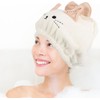 Genérico Toalla de Microfibra Cabello Absorbente y Diseño de Gorro