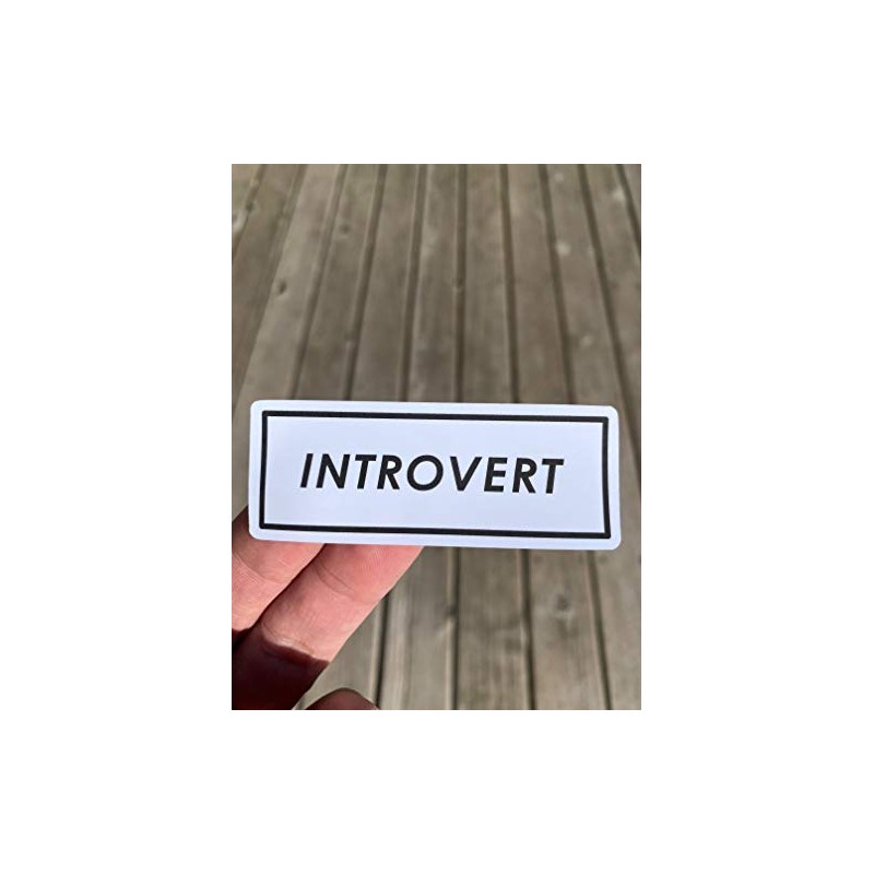Introvert Sticker, Laptop Sticker, Water Bottle Sticker, Phone Sticker, Window