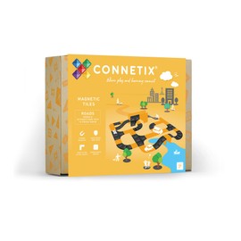 CONNETIX Magnetic Tiles Roads Ramps & Intersections Pack, 16 Pieces