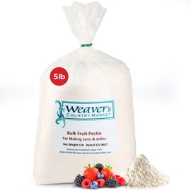 Weaver's Country Market Bulk Fruit Pectin Powder for Jam and Jellies - Made in USA Pectin for Canning Jelly, Cost Effective Pectin for Canning Jam (5 Lb. Plastic Bag)