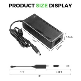 LeTaoXing 15V 4A Power Supply Adapter Compatible with Neewer Photography Photo Studio Ring Lighting Replacement Neewer 14 inches 18 inch 14" 18" Ring Light Power Cord