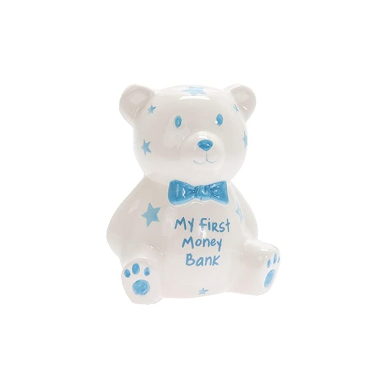 My First Money Bank MINI Teddy Money Box White with