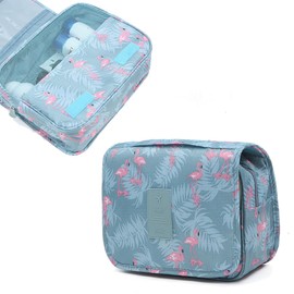 YATEICBC 1 x Foldable Travel Bag with Carry Handle, Toiletries Hanging Bag, Hanging Cosmetic Bag, Toiletries Bag for Men, Women, Travel, Camping, Birthday, Festival, Unisex Gift (Sky Blue)