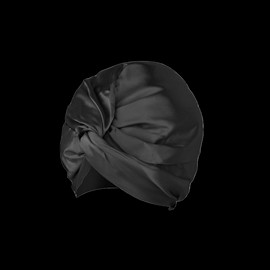 Shhh Silk Black Silk Turban
