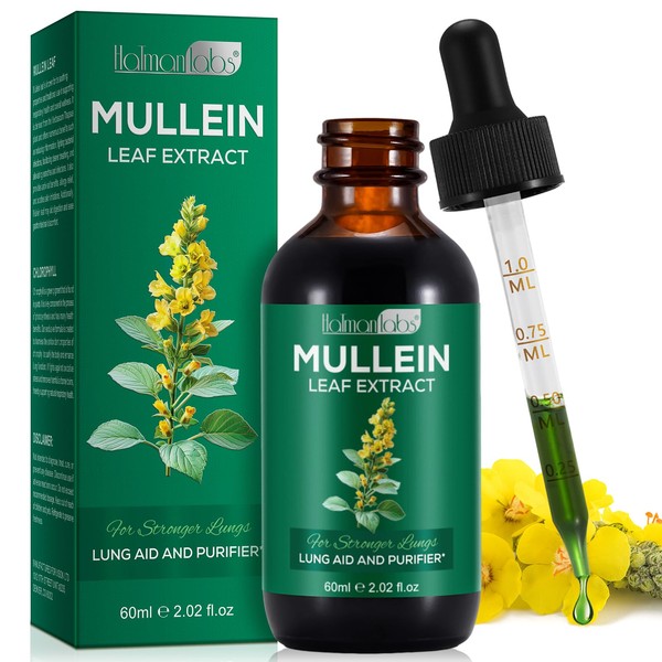Mullein Drops, Mullein Leaf Extract for Lung Cleanse, Mullein Leaf