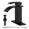 GENBONS Black Bathroom Faucet Waterfall Single Handle Bathroom Sink Faucet