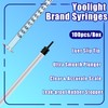 100Pcs 1ml Syringes With Caps for Refilling and Measuring Liquids,