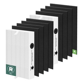 HPA100 Replacement Filters for Honeywell HPA100 HRF-ARVP100 Series Air Purifier HPA094, HPA100, HPA104, HPA105, HPA3100 and HPA5100, 2 HEPA R Replacement Filters and 8 A Carbon Pre-Cut Pre-Filters