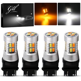 Grandview 3157 Amber/White Switchback Turn Signal LED Light Bulbs 12V LED Replacement Light 3457 3155 4057 4057 3047 3057-4pcs