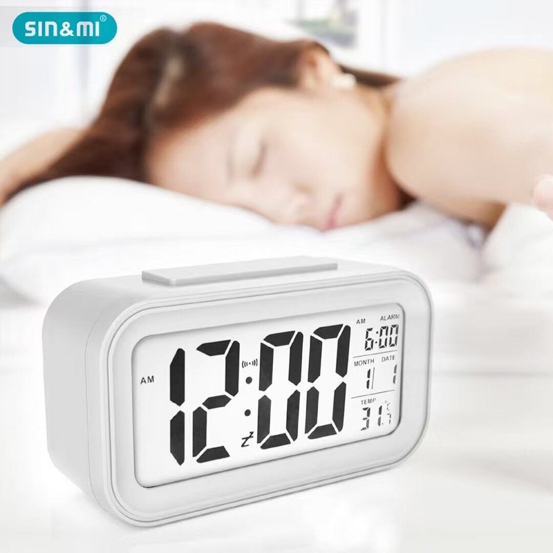 sin&mi - Alarm Clock Large LED Display Digital Alarm Clock