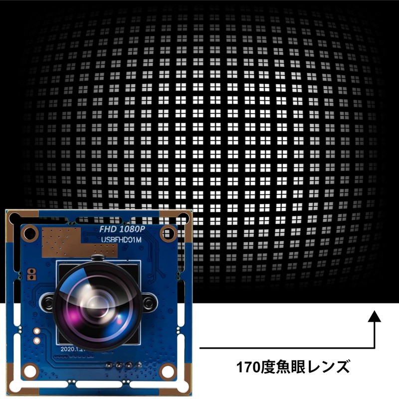 ELP 1080P USB Camera High Speed Wide Angle Fisheye Webcam