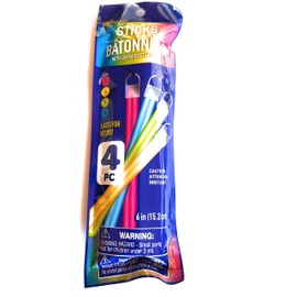 Glow Play Glow Sticks with Lanyards, 4 Pack