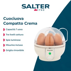 Salter Retro cuociuova, 7 uova, crema