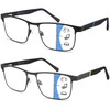 Readersoul 2 Pack Progressive Multifocal Reading Glasses For Men,Upgraded Premium