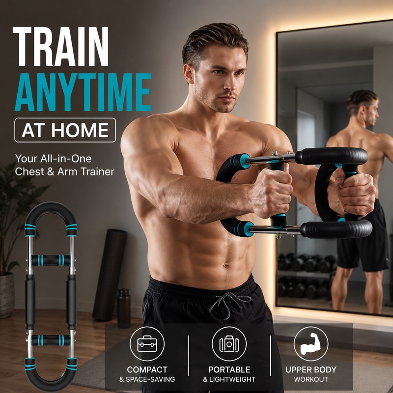 Adjustable Twister Arm Exerciser for Upper-Body Training – Steel Spring