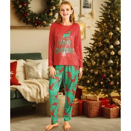 Christmas Pajamas Family or Couples Christmas Pajamas Matching Set Christmas Elf Pajamas Holiday Party Pajama Matching Green