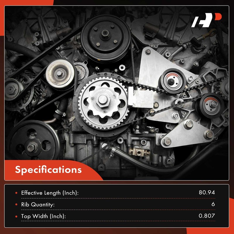 A-Premium Dual-Sided Engine Serpentine Drive Belt Compatible with Hyundai Genesis