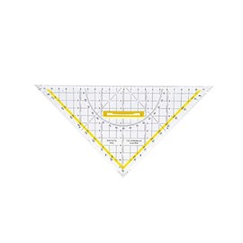 Aristo - 1650/4 - Set Square with Removable Handle - Hot Stamped - 250 mm - Transparent