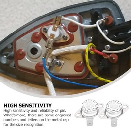 iplusmile 2 Pzas Interruptor Térmico KSD301, Termostato 160 °C Interruptor Control Temperatura 250V 10A para Horno Microondas Cafetera