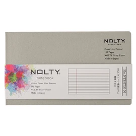 Nippon Management Association NOLTY Notebook, Horizontal Slim, Horizontal Ruled Cross, Greige NTBNT3106