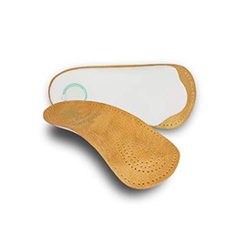Pedag Holiday | 3/4 Length Sheepskin Orthotic Inserts | Handmade in Germany | Arch Support | Metatarsal Pad | Heel Cushion | Fits Low Profile Tight Shoes | Tan | 1 Pair | US Women 9 / EU 39 Men 6