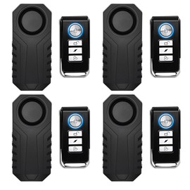 NineLeaf Vehicle Anti-Theft Alarm,Bike Motion Alarm,Bike Motion Sensor Alarm,IP65 Waterproof,7 Levels of Sensitivity,113db Super Loud,Suitable for Bicycles, Motorcycles, Electric Bikes, 4PK