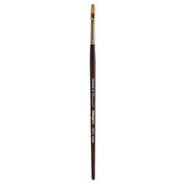 KINGART Premium Finesse 8300-8 Flat Shader Series Artist Brush, Synthetic Kolinsky Sable Hair, Short Handle, for Watercolor and Oil Paints, Size 8
