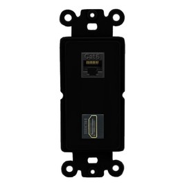 RiteAV Cat6 HDMI Wall Plate Insert - Rocker [Black/Black]