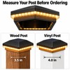 2-Pack Solar Post Cap Lights for 3.5 & 4-Inch Square