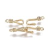 Gelirda 5 Set Brass Hook and Eye Clasps Golden S