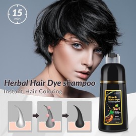 MEIDU Hair Dye Shampoo 3 in 1,Herbal Ingredients,Contains Ginseng Extract,Can cover gray hairs,Natural Haircoloring,Plant Haircare,black hairdye,Salon:_Brown