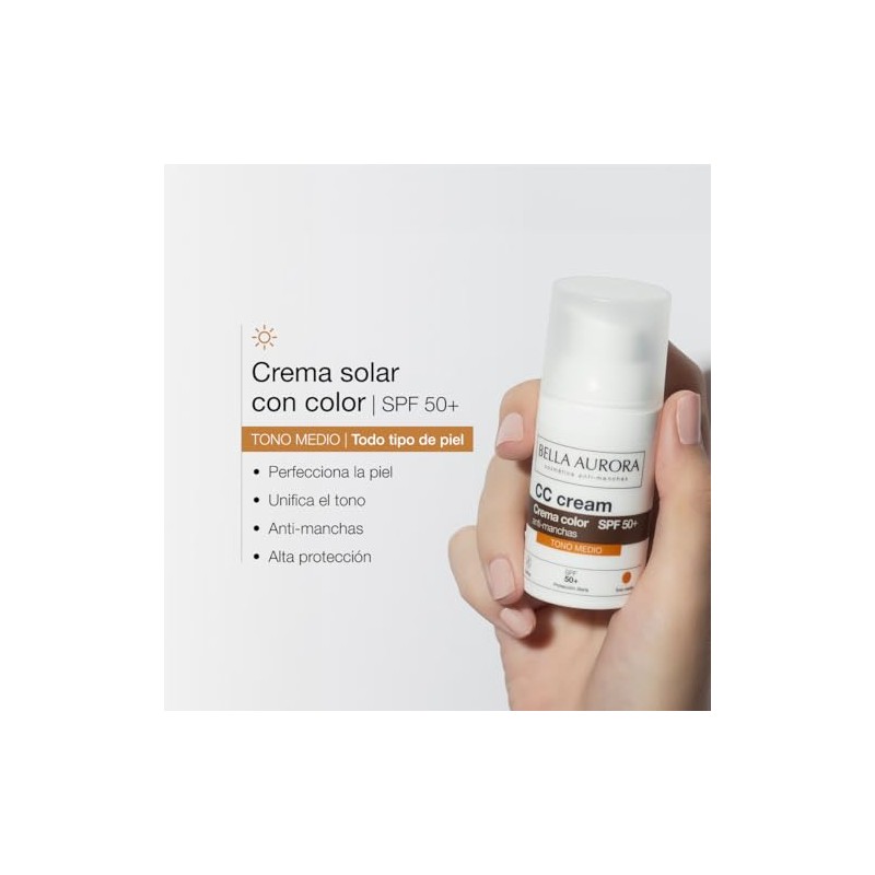CREMA COLOR TONO MEDIO SPF50+ 30 ml.