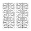 Pack of 60 Christmas Baubles Hooks Chrome Silver Christmas Tree