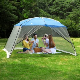 LET'S CAMP Screen House Tent 13"X 9",Netted Canopy Mesh Tents for Patios Camping, Blue