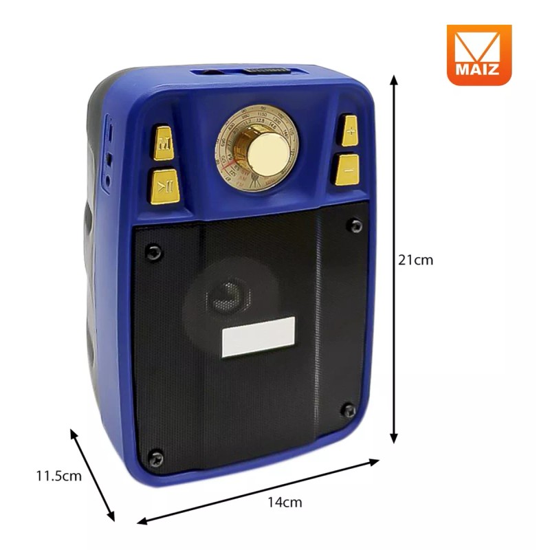 Maíz Bocina Inalambrica Bluetooth Radio Fm Recargable Usb