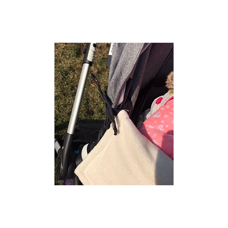 Waterproof Warm Pram Buggy Jogger Blanket (Aqua/Organic Cotton)