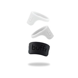 BUFFR Silicone Ring Protector for Working Out – Wedding Ring Protector – Rubber Ring Guard for Women - Charcoal, White, Gray (3 Pack) - Size 9