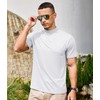 Men's Mock Turtleneck Short Sleeve Soft Lightweight Casual Basic T-Shirts