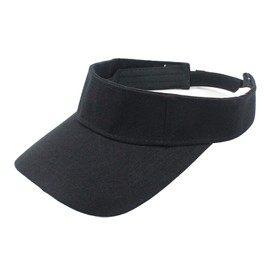 Lopsity Unisex Sun Visor Cap Adjustable Sport Sun Visor Hats Cap for Women and Men When Golf,Running,Tennis,Beach Volleyball (Black)