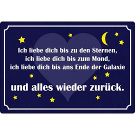 Metal Sign 20 x 30 cm I Love You Saying Tin Sign