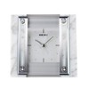 Seiko Clock QK737W Table Clock, White Marble 4.1 x 4.7