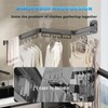 Greraes Clothes Drying Rack Wall Mounted,Expandable Drying Rack Clothing(Tri-Fold),Laundry Space
