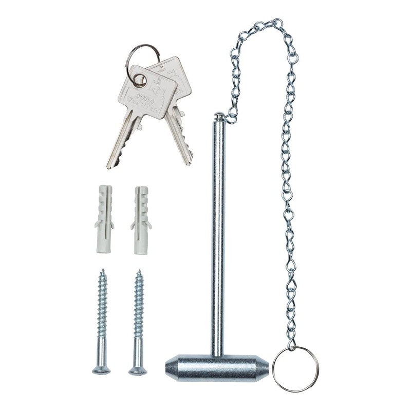 BURG-WÄCHTER, Emergency Key Box with Hammer, 1 Hook, Sheet Steel,