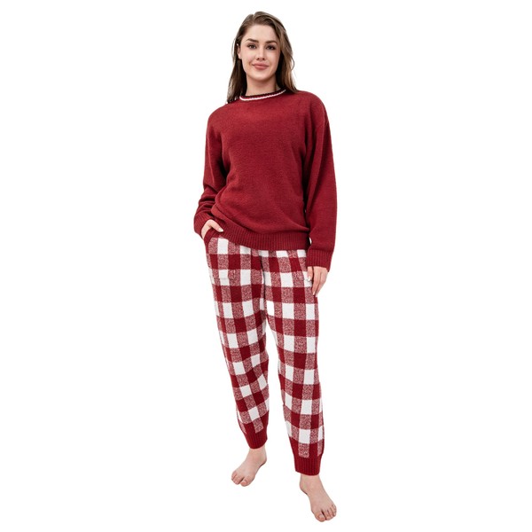 DAVID ARCHY Christmas Pajamas for Women Set 2 Piece Soft