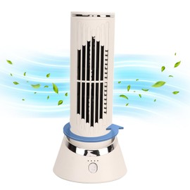 Yunir Tower Desk Fan, Quiet Portable Bladeless Fan with 3 Speeds, 120° Oscillating, USB Cable, Electric Standing Table Fan, for Home Office Bedroom