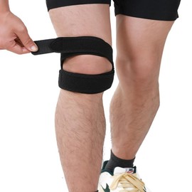 Patella Knee Strap for Men & Women Knee Support Protector Brace Strap Band Bandage Runner Knee Strap Compression Dual Adjustable Patella Knee Bracefor Running, Riding, football, Hiking.